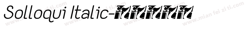 Solloqui Italic字体转换
